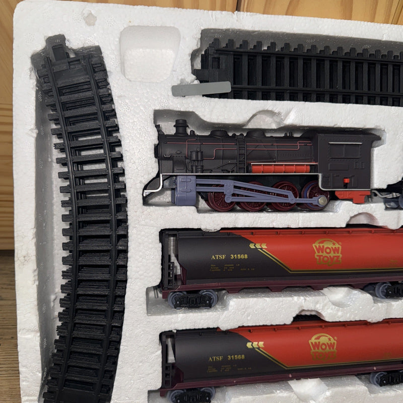 Scout Series Classic Battery Operated Steam Engine Train Set with Tank Car