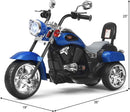 3-Wheel Electric Motorcycle for Kids, Blue