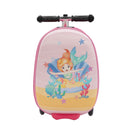 Mermaid-Themed Pink Scooter Suitcase for Girls