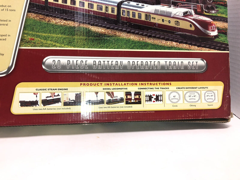 20-Piece Battery Operated Classic Train Set with Lights and Sounds