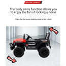12V Electric Ride-On Car for Kids with Remote Control, Swing Feature, Music, and Safety Seat Belt
