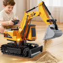 RC Excavator Toy for Boys Ages 6-12, 11CH 2.4GHz Sand Digger