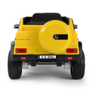 JOYLDIAS Yellow 12V Electric Truck Toy for Kids with LED Lights, Music, and Remote Control