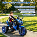 12V Battery Operated Kids' Ride-On Motorcycle with Illuminated Wheels
