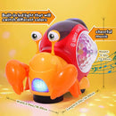 Musical Light-Up Crawling Crab and Snail Tummy Time Baby Toy