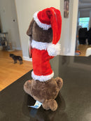 Kids of America Corp Animated Dachshund Plush "Santa Dog" Decoration