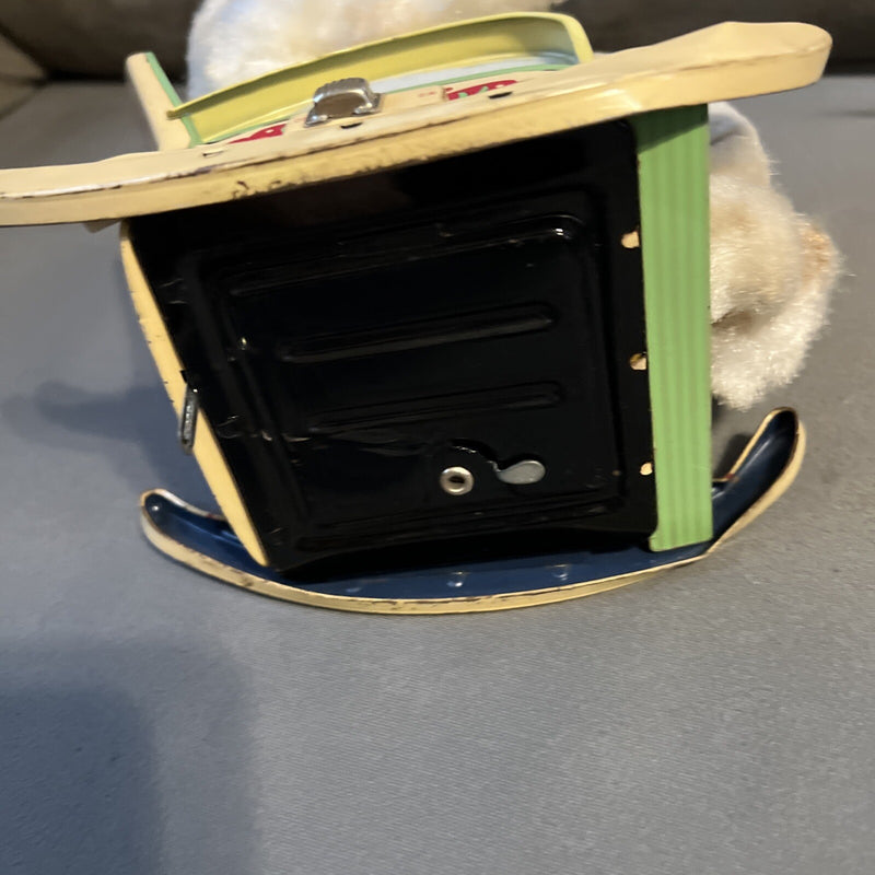 Battery-Operated 1950s Style Rocking Tin Bunny Telephone Toy