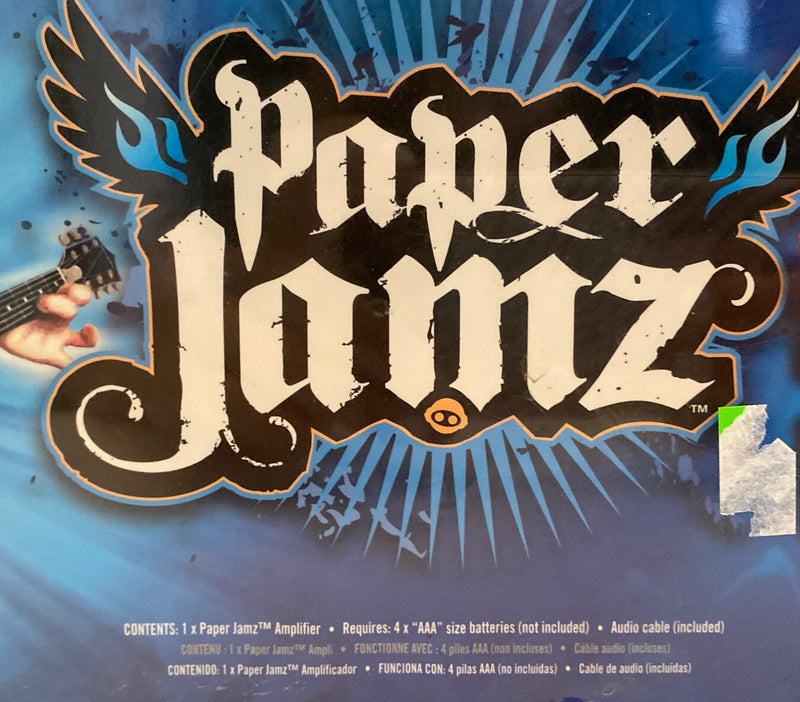 Paper Jamz Series 1 Amplifier Toy with Audio Cable in Silver and Black