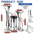 600DB Dual Trumpet Electric Air Horn - Silver Train and Truck Sound