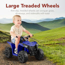 Children's Electric 4-Wheeler ATV with Blue Treaded Tires for Ages 1.5-3 Years, 1.8MPH Speed