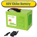 60V 30Ah Lithium Battery with 50A BMS and Charger