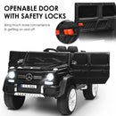 12V Mercedes-Benz Licensed Black Kids Ride-On Car with Trunk and Remote Control