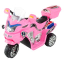 3-Wheel Kids Motorcycle Ride-On Toy with Reverse Function, Sounds, and Headlights - 6V