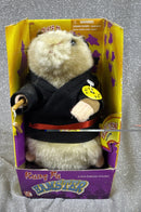 2001 Gemmy Vintage Kung Fu Dancing Hamster with Nunchucks in Black Gi