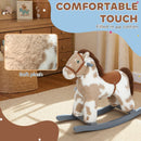 Soft Rocking Horse with Rabbit Companion and Neighing Sounds for Ages 2 - 5