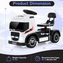 Dual Function Electric Ride-on Truck for Kids with Music and Horn Sound