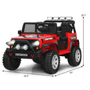 12V Remote Control Electric Truck for Kids with Lights and Music in Red