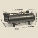 Rage 4-Chime 3-Liter Air Horn System - 120 PSI with Quick Install Features