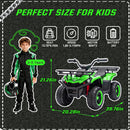 24V 160W Children's Off-Road ATV with Bluetooth, LED Lights, and Storage Racks
