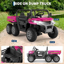 Pink Electric Ride-On Dump Truck for Two Big Kids