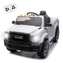 RAM 2500 White Electric Pickup Truck for Kids with Remote Control and 3 Speed Options