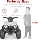 12V Electric Ride-On ATV for Kids - Blue 4-Wheeler Quad Car Toy