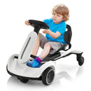 Electric 6V Drift Go Kart for Kids with 360° Spin - White