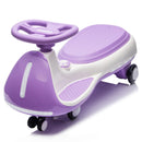 12V Purple Electric Wiggle Car for Kids with Bluetooth Music and 5MPH Speed