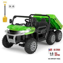 Green Electric 2-Seater Ride-On Dump Truck for Older Kids