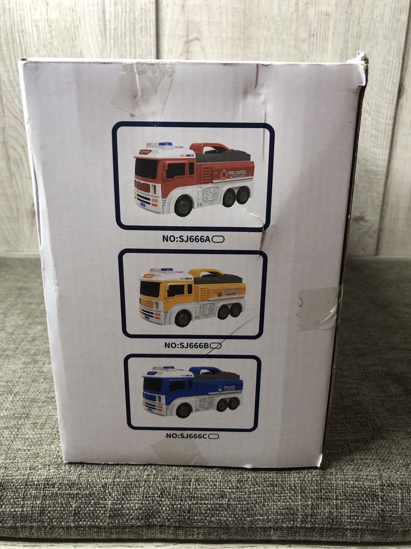 Yellow Cargo Truck Toy Vehicle Playset with Scene Changes, Music, Lights, and Sounds