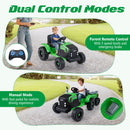 Kids' 24V Electric Tractor with Removable Trailer, Remote Control, and Music