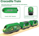 Electric Train Set for Wooden Tracks, Kids' Motorized Toy Train, City Adventure