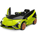 Lamborghini Sian Green Ride-On Car for Kids with Scissor Doors