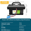 24V12Ah Power Pack for Children's Ride-On Vehicles