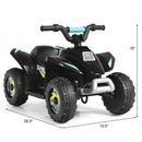 6V Electric ATV Quad for Kids, Motorized Ride-On Vehicle with Forward/Reverse Control