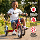 Classic Chrome Tricycle for Kids 2-4 with Adjustable Seat and Steel Frame