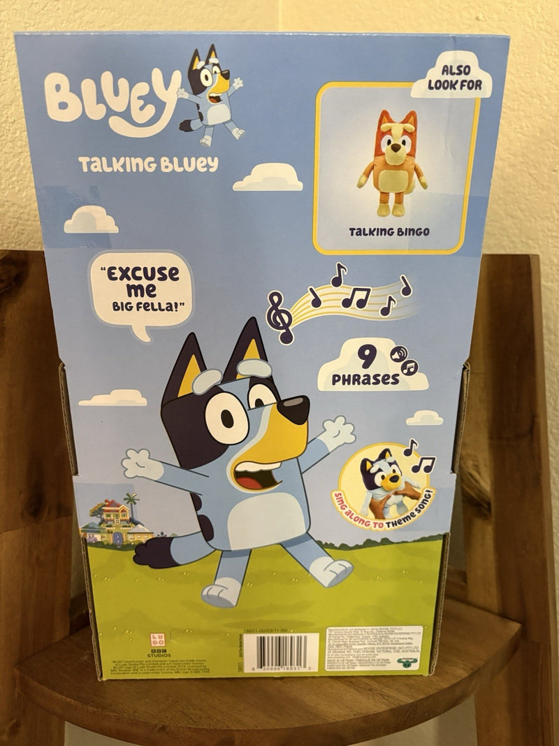 Interactive Bluey Plush Toy with 9 Phrases from the Bluey Character Co