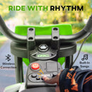 12V Electric Green Motorcycle for Kids with Twist Grip and Training Wheels