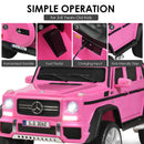 12V Licensed Pink Mercedes-Benz Kids Ride-On Car with Trunk and Remote Control