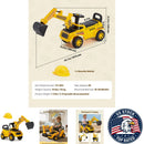 Yellow Excavator Digger Ride-On Car for Toddlers