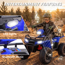 24V Electric Quad ATV for Kids with 6MPH Speed, Twist-grip Throttle, and Foot Brake