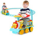 6V Electric Children's Train with 16 Curved Tracks & 6 Sturdy Wheels - Blue