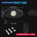 24 White LED Rock Lights for Trucks, UTVs, ATVs, SUVs, RZRs, and Pickups