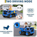 12V Remote Control Electric Dump Truck for Kids with Bluetooth Music and LED Lights