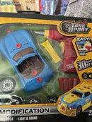 Hakol Car Customization Kit for Kids 3+ with 30+ Assembly Pieces and Sound & Light Features