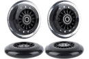 Wiggle Car Replacement Wheel Set - 4 Pieces with ABEC-9 Bearings, Black