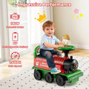 Battery-Operated 6V Ride-On Train Toy with Storage Under the Seat and Carriage