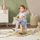 Wooden Rocking Horse Ride-On Toy with Safety Class for Toddlers 1-3 Years