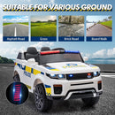 Children's Police Car Ride-On with Remote Control, 12V Electric Vehicle Featuring LED Lights and Music