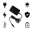 12V Black Battery Charger for Kids Ride-On Cars with 1000mA Output and 5Ft Cord